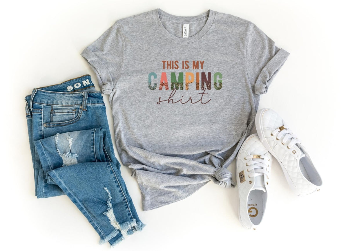 T-Shirt-This Is My Camping Shirt T-Shirt-S-Athletic Heather-Jack N Roy