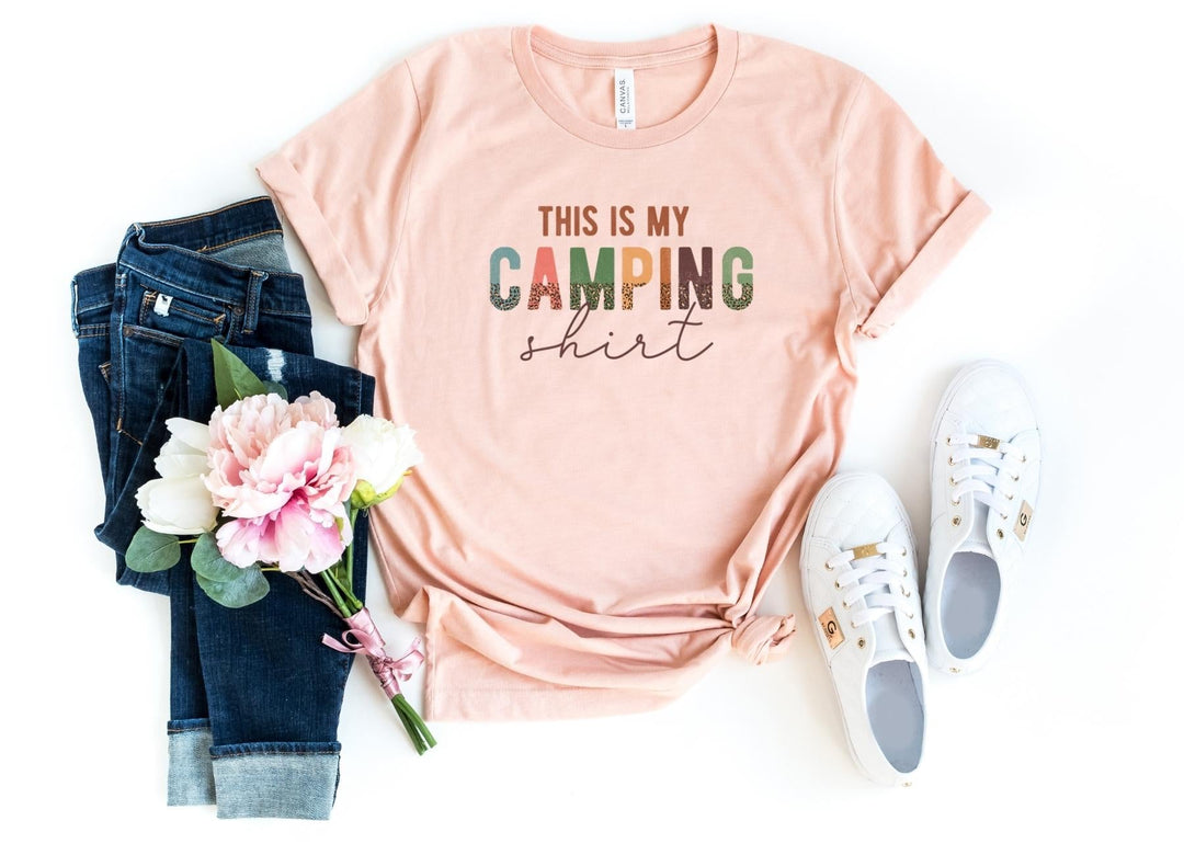 Shirts & Tops-This Is My Camping Shirt T-Shirt-S-Heather Peach-Jack N Roy