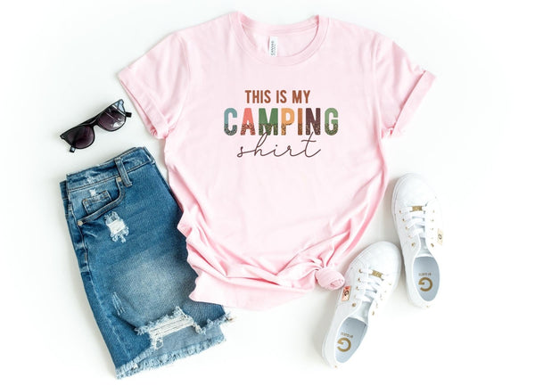 T-Shirt-This Is My Camping Shirt T-Shirt-S-Pink-Jack N Roy
