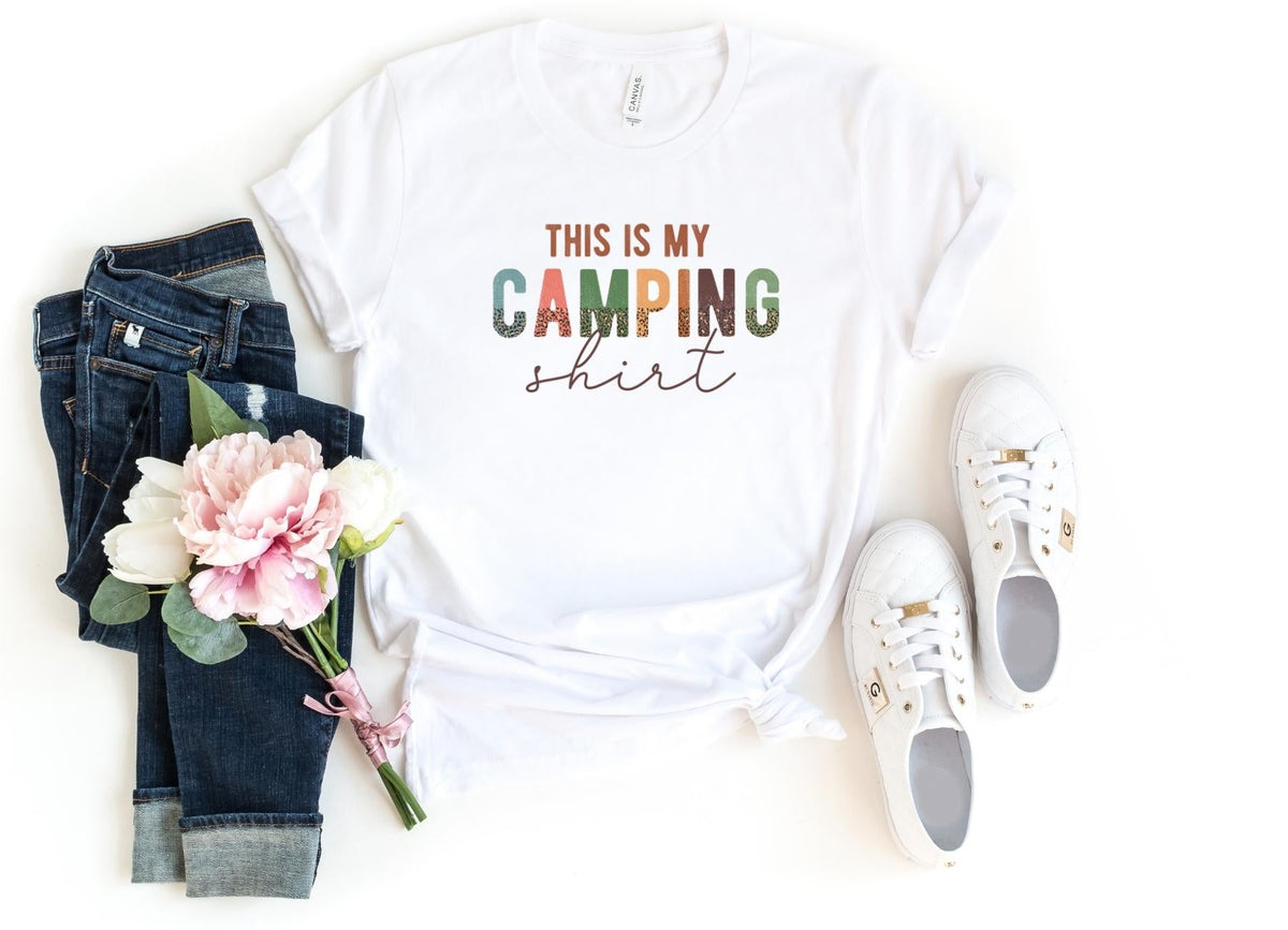 camping shirts This Is My Shirt T-Shirt Model Family:Giant AC coffeecruiser 10) Large XS / Silver Ice