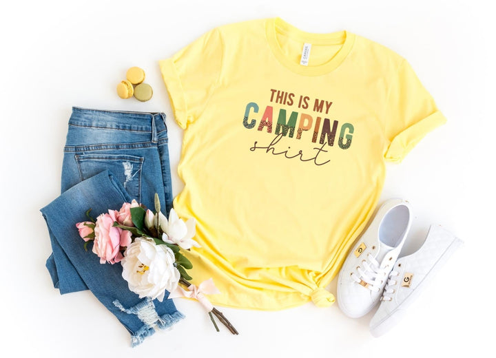 Shirts & Tops-This Is My Camping Shirt T-Shirt-S-Yellow-Jack N Roy