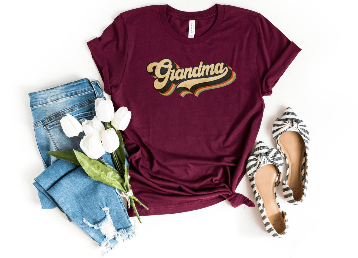 T-Shirt-Vintage Grandma T-Shirt-S-Maroon-Jack N Roy