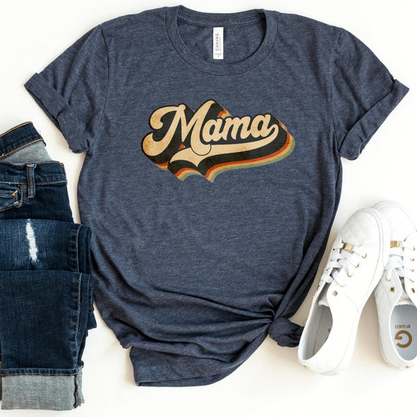 T-Shirt-Vintage Mama T-Shirt-S-Heather Navy-Jack N Roy