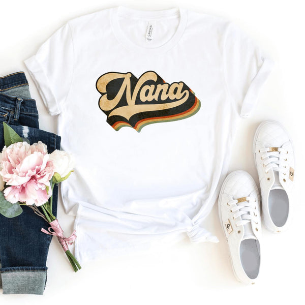 T-Shirt-Vintage Nana T-Shirt-S-White-Jack N Roy