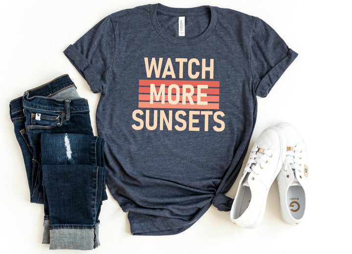 Shirts & Tops-Watch More Sunsets T-Shirt-S-Heather Navy-Jack N Roy