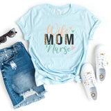 T-Shirt-Wife Mom Nurse (Animal Print) T-Shirt-S-Heather Ice Blue-Jack N Roy