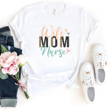 T-Shirt-Wife Mom Nurse (Animal Print) T-Shirt-S-White-Jack N Roy
