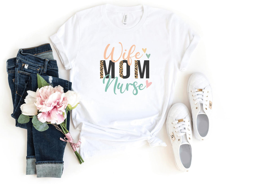 Shirts & Tops-Wife Mom Nurse (Animal Print) T-Shirt-S-White-Jack N Roy