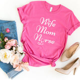 T-Shirt-Wife Mom Nurse T-Shirt-S-Charity Pink-Jack N Roy
