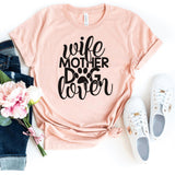 T-Shirt-Wife Mother Dog lover T-Shirt-S-Heather Peach-Jack N Roy