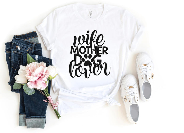 Shirts & Tops-Wife Mother Dog lover T-Shirt-S-White-Jack N Roy