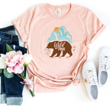 T-Shirt-Wild And Free T-Shirt-S-Heather Peach-Jack N Roy