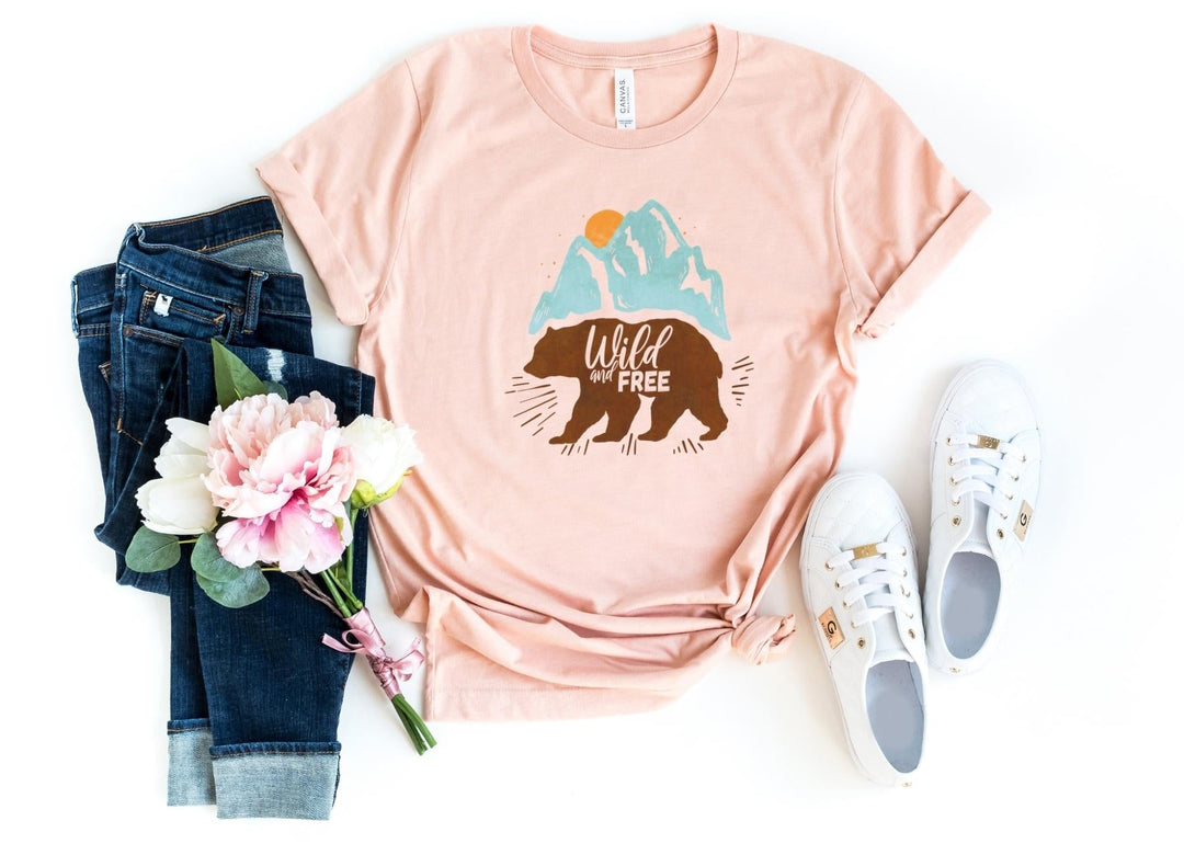 Shirts & Tops-Wild And Free T-Shirt-S-Heather Peach-Jack N Roy