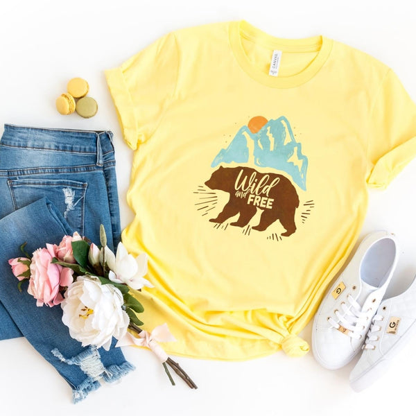 T-Shirt-Wild And Free T-Shirt-S-Yellow-Jack N Roy