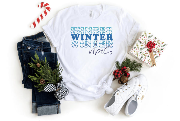 T-Shirt-Winter Vibes T-Shirt-S-White-Jack N Roy