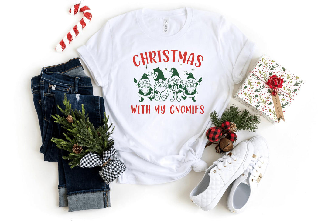 Shirts & Tops-X-MAS With My Gnomies T-Shirt-S-White-Jack N Roy