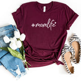 T-Shirt-# momlife T-Shirt-S-Maroon-Jack N Roy