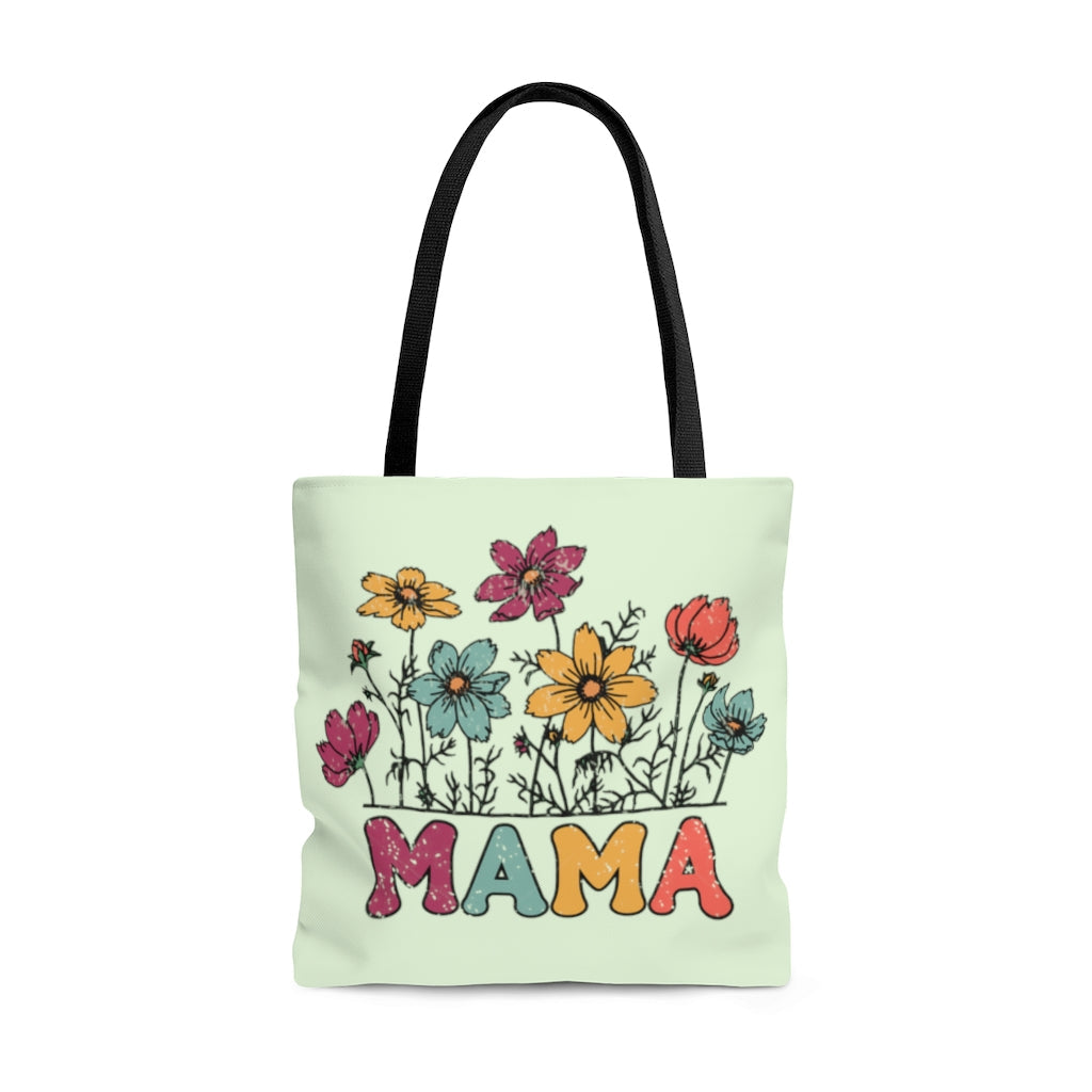 Tote Bag-Mama Flower Tote Bag-Large-Jack N Roy