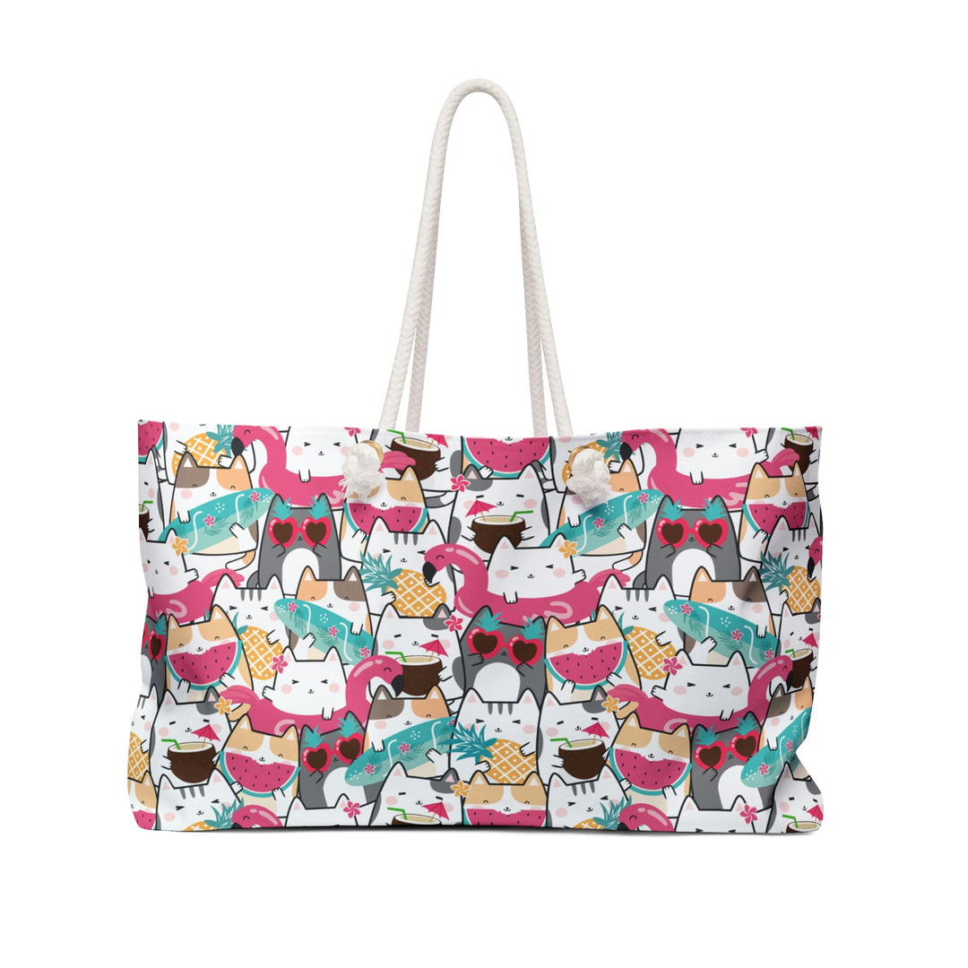 Bags-Summer Kawaii Cats Weekender Bag-24" × 13"-Printify