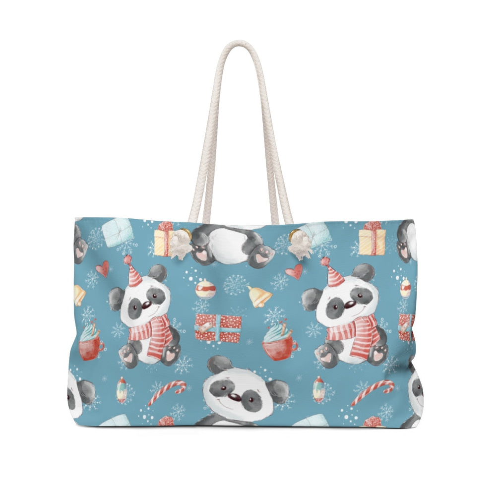 Bags-Christmas Panda Weekender Bag-24" × 13"-Jack N Roy