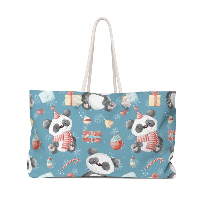 Bags-Christmas Panda Weekender Bag-24" × 13"-Jack N Roy