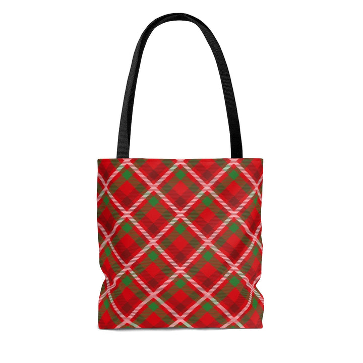 Bags-Christmas Plaid Tote Bag-Jack N Roy