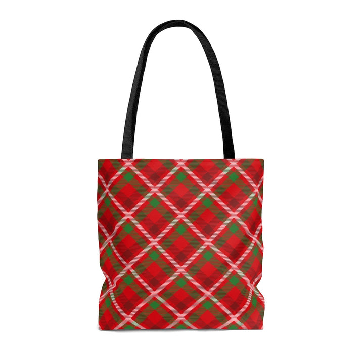 Bags-Christmas Plaid Tote Bag-Jack N Roy