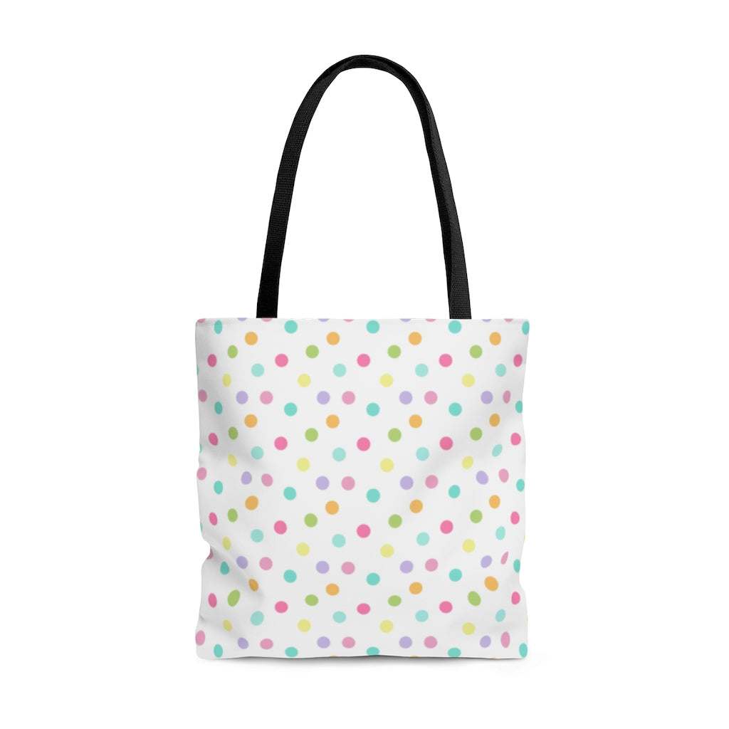 Bags-Colourful Polka Dot Tote Bag-Large-Printify