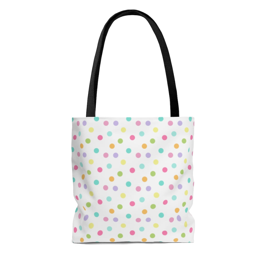 Bags-Colourful Polka Dot Tote Bag-Printify