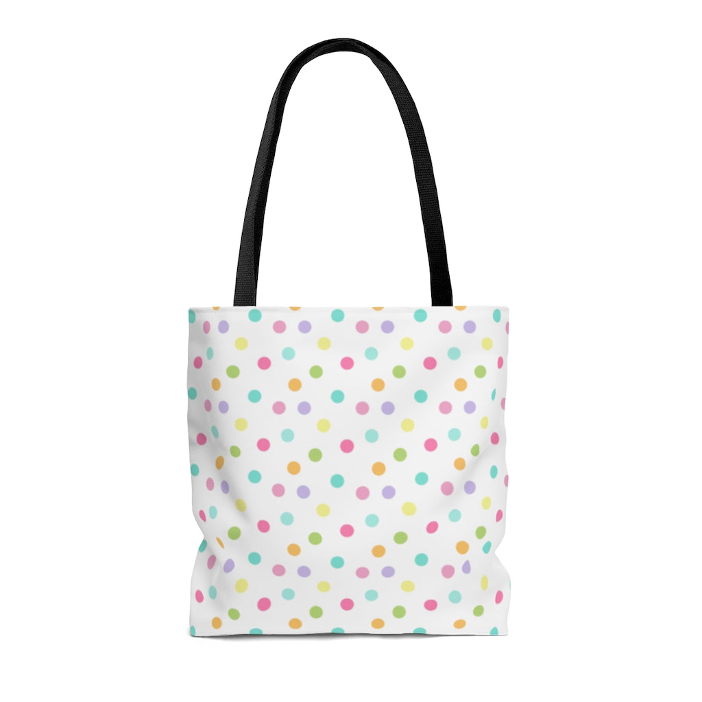 Bags-Colourful Polka Dot Tote Bag-Printify