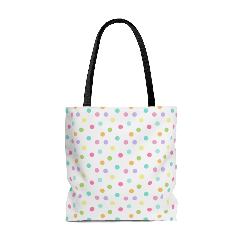 Bags-Colourful Polka Dot Tote Bag-Printify