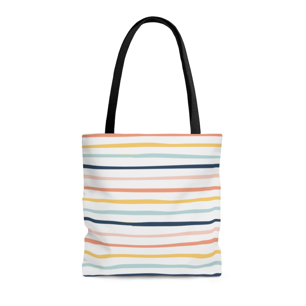 Bags-Colourful Stripes Tote Bag-Medium-Printify