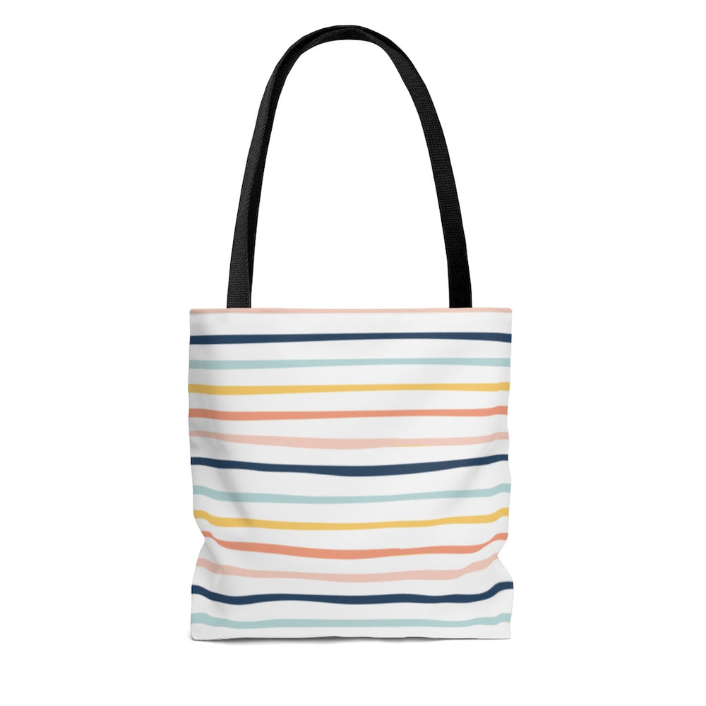 Bags-Colourful Stripes Tote Bag-Printify