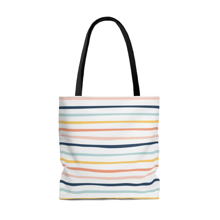 Bags-Colourful Stripes Tote Bag-Printify