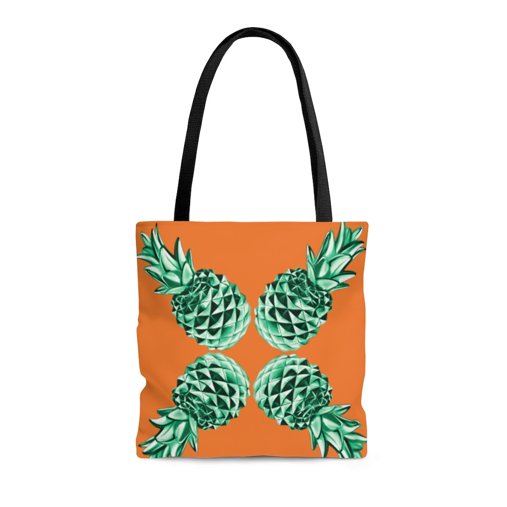 Bags-Emerald Pineapples Tote Bag-Medium-Printify