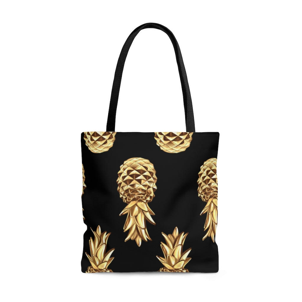 Bags-Golden Pineapples Tote Bag-Large-Printify