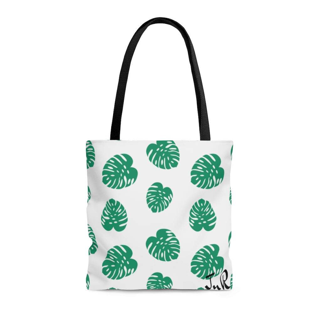 Bags-Green Leaves Tote Bag-Medium-Jack N Roy