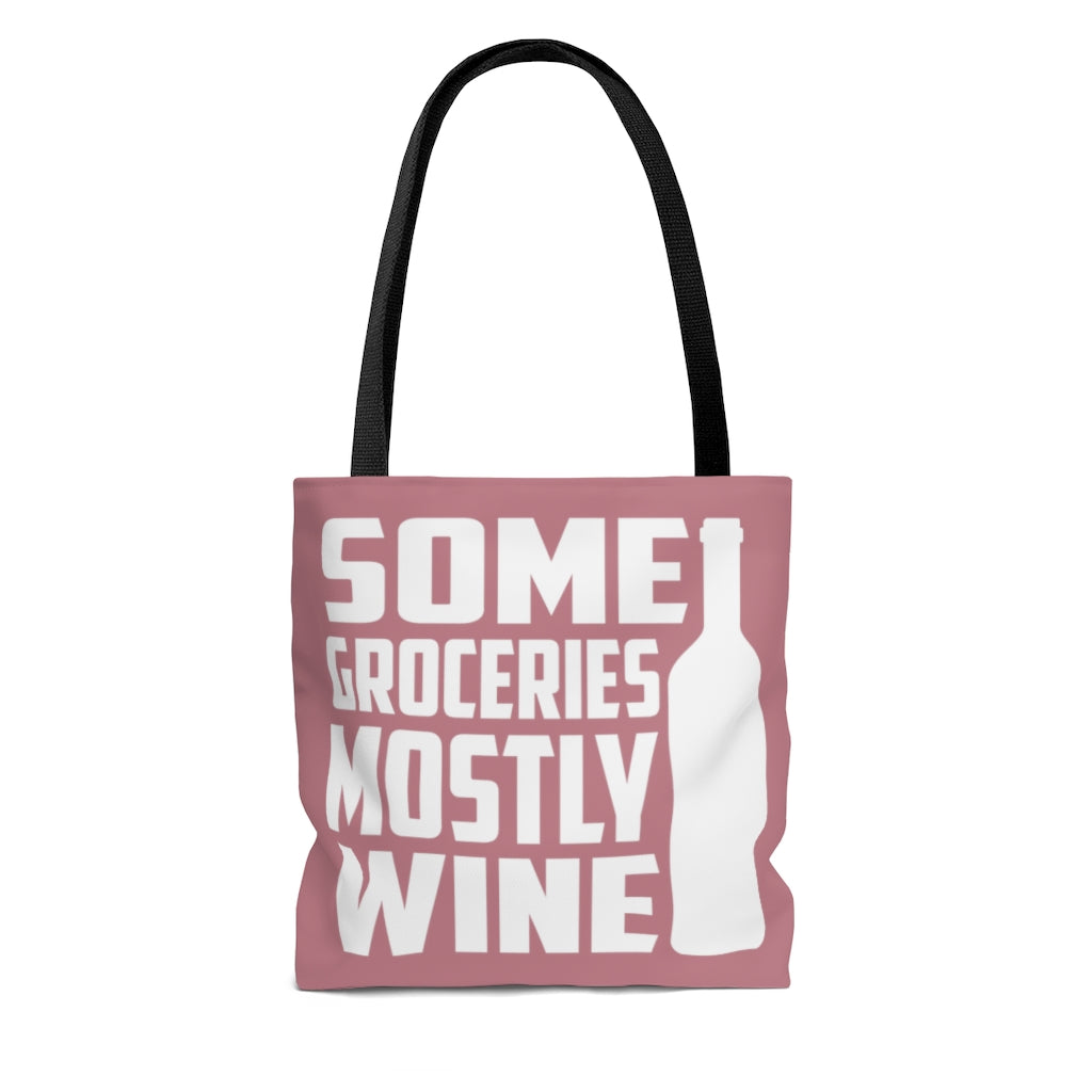 Bags-Mostly Wine Tote Bag-Jack N Roy