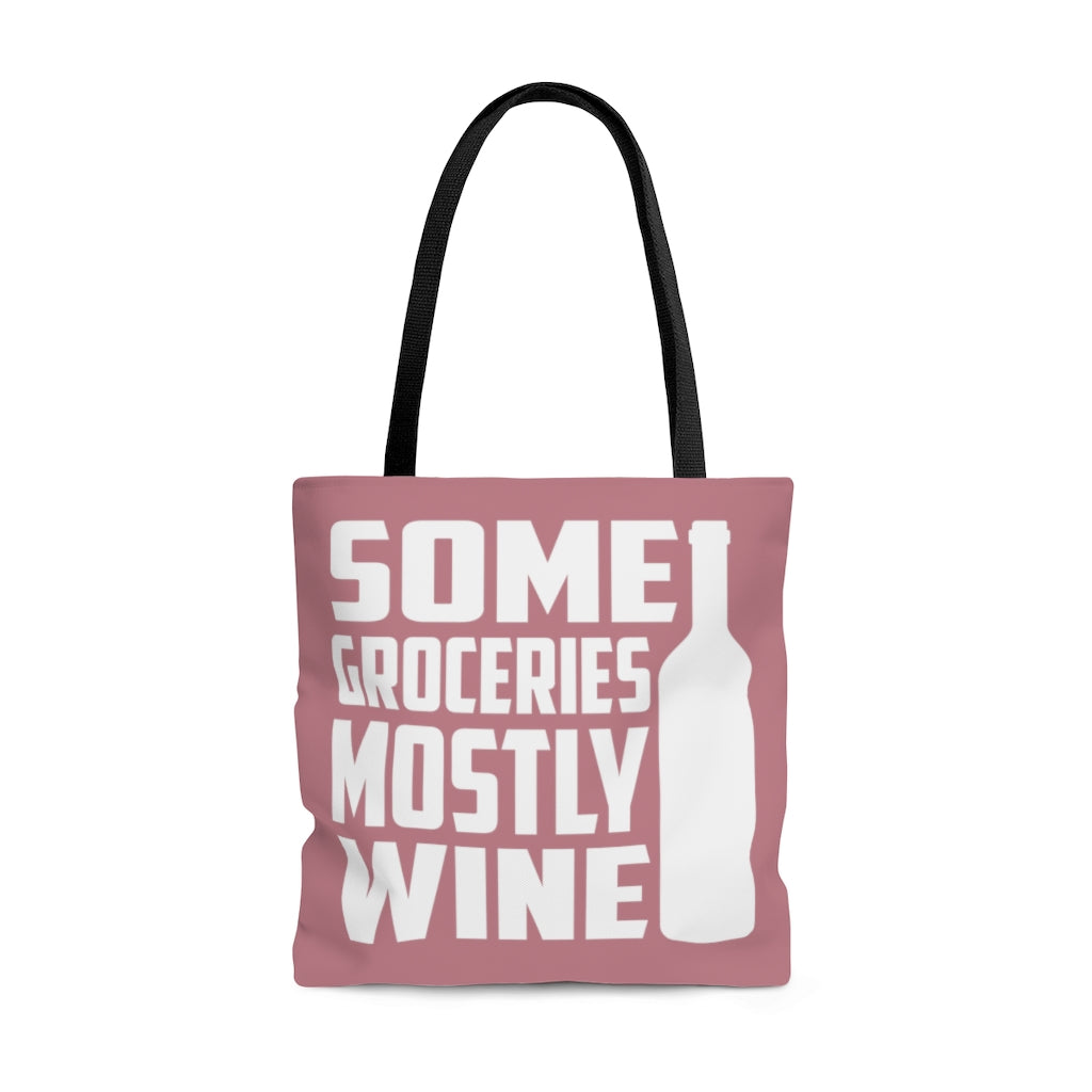 Bags-Mostly Wine Tote Bag-Large-Jack N Roy