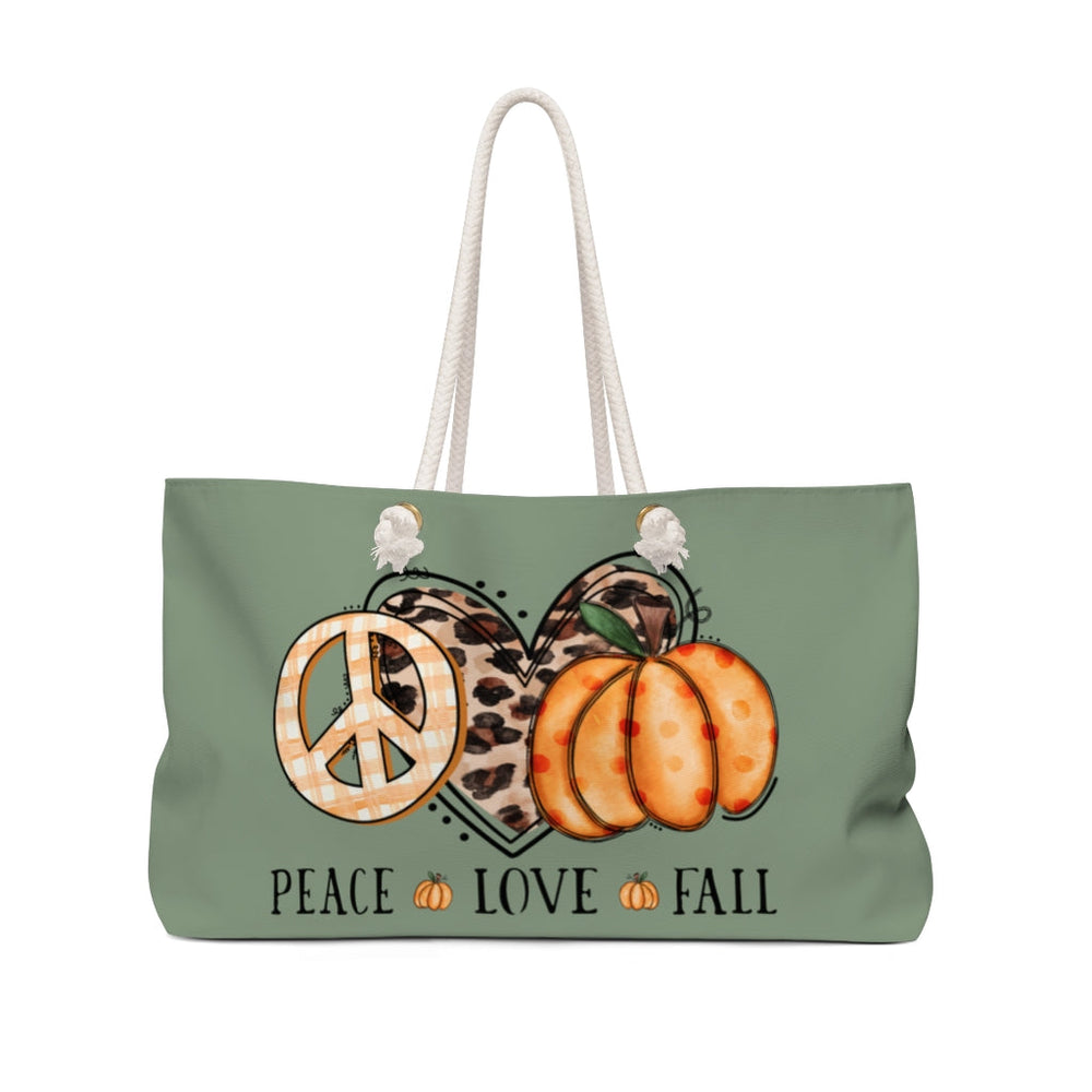 Bags-Peace, Love, Fall Weekender Bag-24" × 13"-Jack N Roy