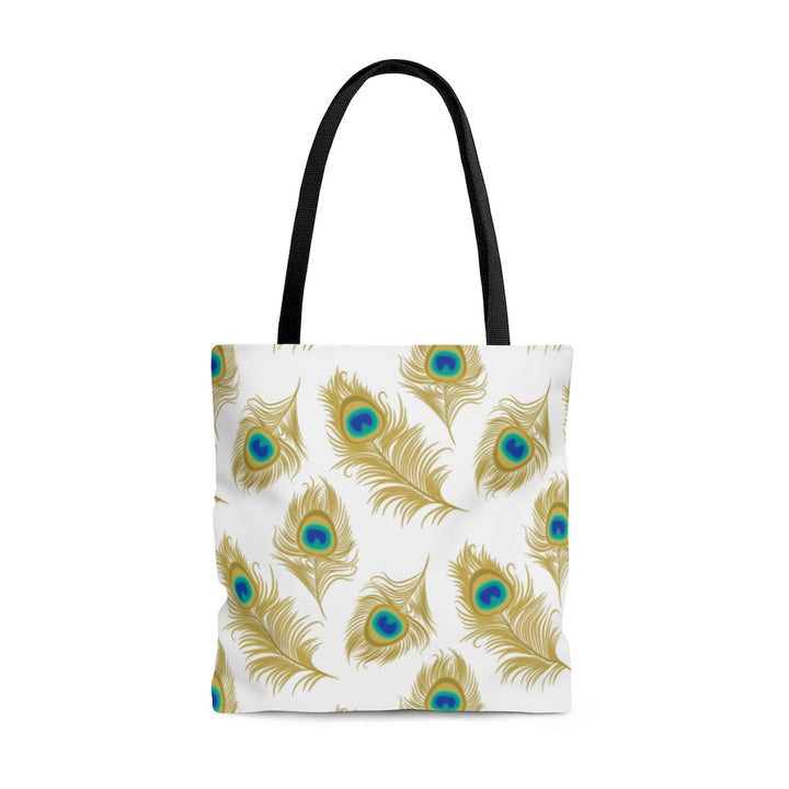 Bags-Peacock Feathers Tote Bag-Large-Printify
