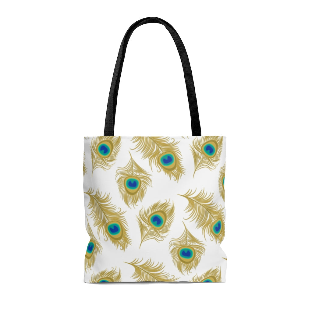Bags-Peacock Feathers Tote Bag-Printify