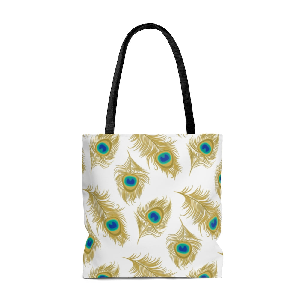 Bags-Peacock Feathers Tote Bag-Printify