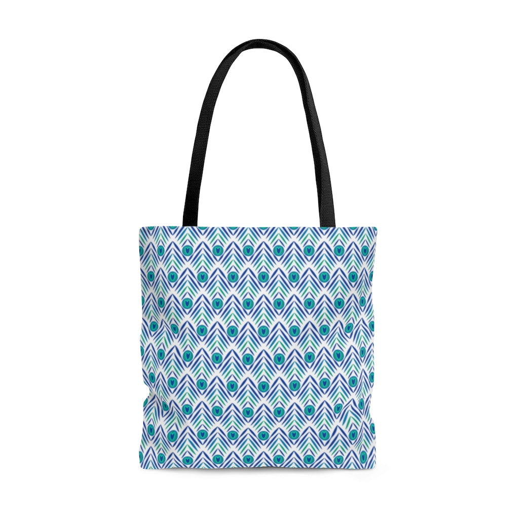 Bags-Peacock Tote Bag-Large-Printify