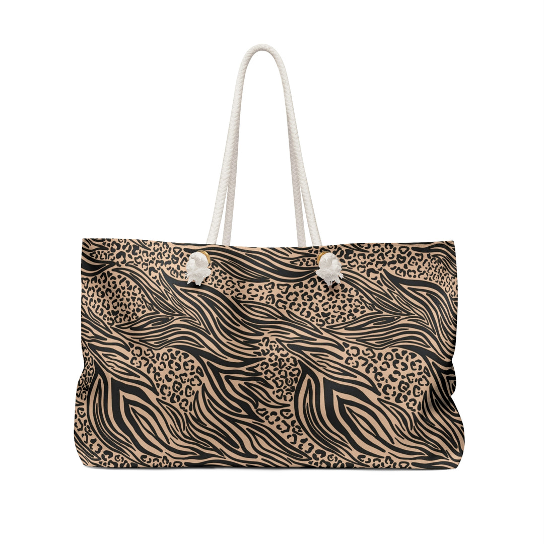 Bags-Zebra Brown Weekender Bag-24" × 13"-Printify
