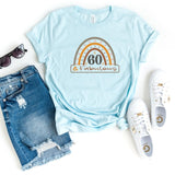 T-Shirt-60 & Fabulous Rainbow T-Shirt-S-Heather Ice Blue-Jack N Roy