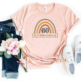 T-Shirt-60 & Fabulous Rainbow T-Shirt-S-Heather Peach-Jack N Roy