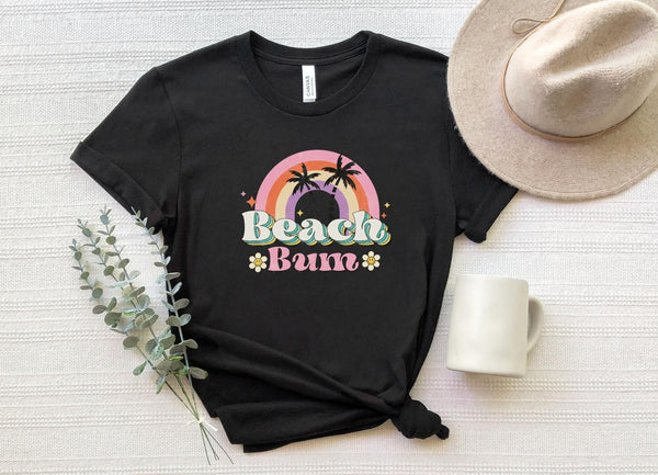 T-Shirt-Beach Bum T-Shirt-S-Black-Jack N Roy