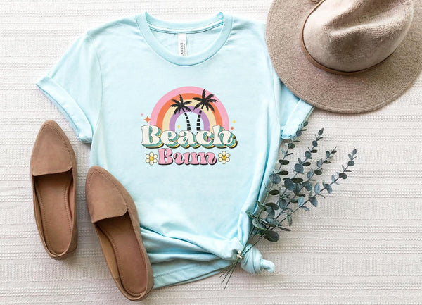T-Shirt-Beach Bum T-Shirt-S-Heather Ice Blue-Jack N Roy