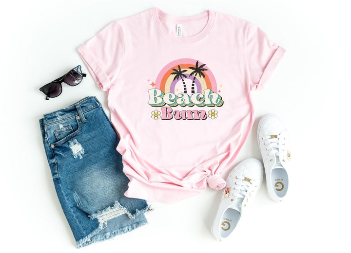 Shirts & Tops-Beach Bum T-Shirt-S-Pink-Jack N Roy